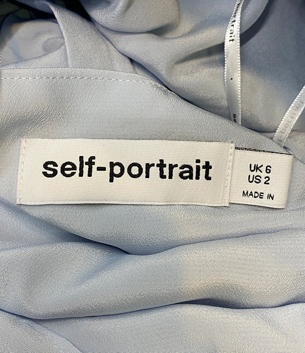 Self-portrait 半袖ワンピース 半袖ワンピース RS23-904S-BL レディース SIZE 6 セルフ ポートレイト