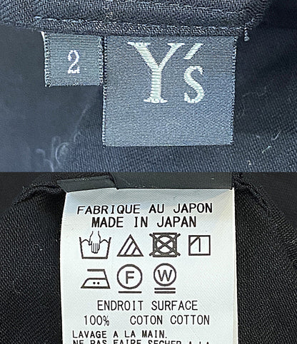 Y’s 半袖シャツ ボックスシャツ ブラック YT-B83-003 レディース SIZE 2 ワイズフォーメン