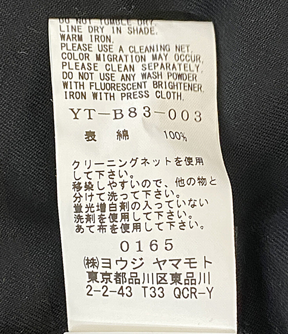 Y’s 半袖シャツ ボックスシャツ ブラック YT-B83-003 レディース SIZE 2 ワイズフォーメン
