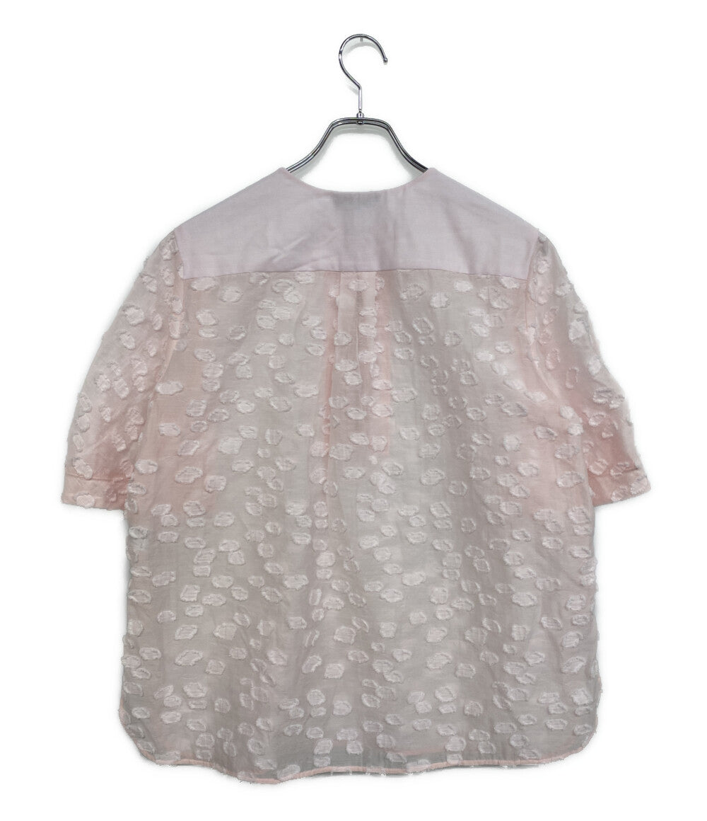 美品 Drawer 半袖ブラウス 6521-2-991377 レディース SIZE 38 ドゥロワー