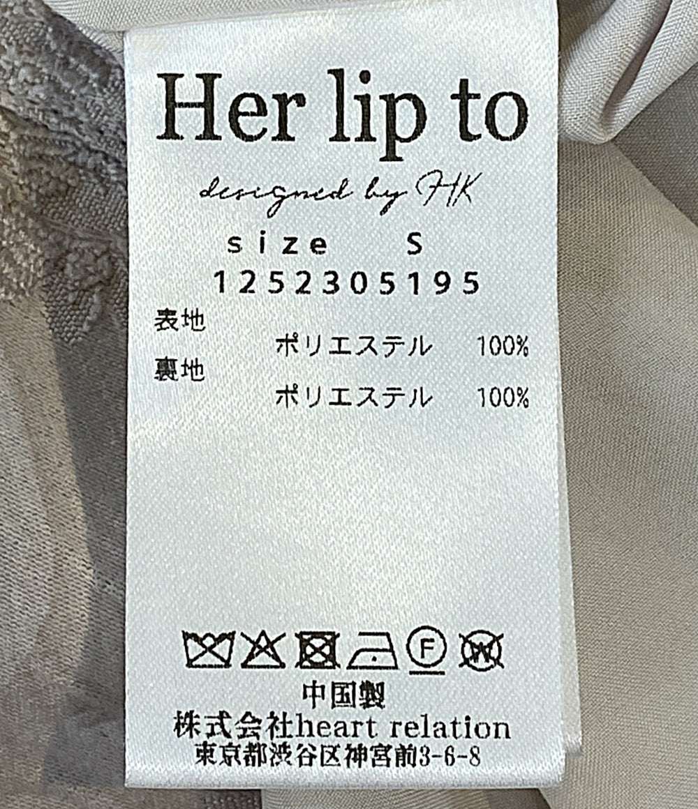 美品 Her lip to ノースリーブワンピース Classic Floral Jacquard Dress 25SS 1252305195 レディース SIZE S ハーリップトゥ