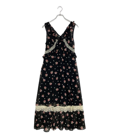 美品 Lily Brown×ANNA SUI リリー ブラウン ノースリーブワンピース バリエ柄ワンピース LWFO251166 レディース SIZE - アナスイ