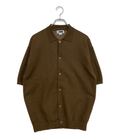 H BEAUTY & YOUTH 半袖シャツ リネン混サマーニットシャツ 1228-136-0755 メンズ SIZE M エイチ ビューティー&ユース