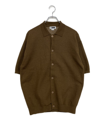 H BEAUTY & YOUTH 半袖シャツ リネン混サマーニットシャツ 1228-136-0755 メンズ SIZE M エイチ ビューティー&ユース