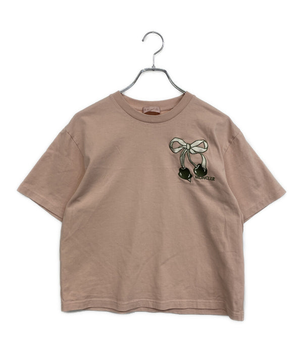 美品 MONCLER 半袖Ｔシャツ 2025 26 チェリー刺繍ロゴモチーフ レディース SIZE XS モンクレール