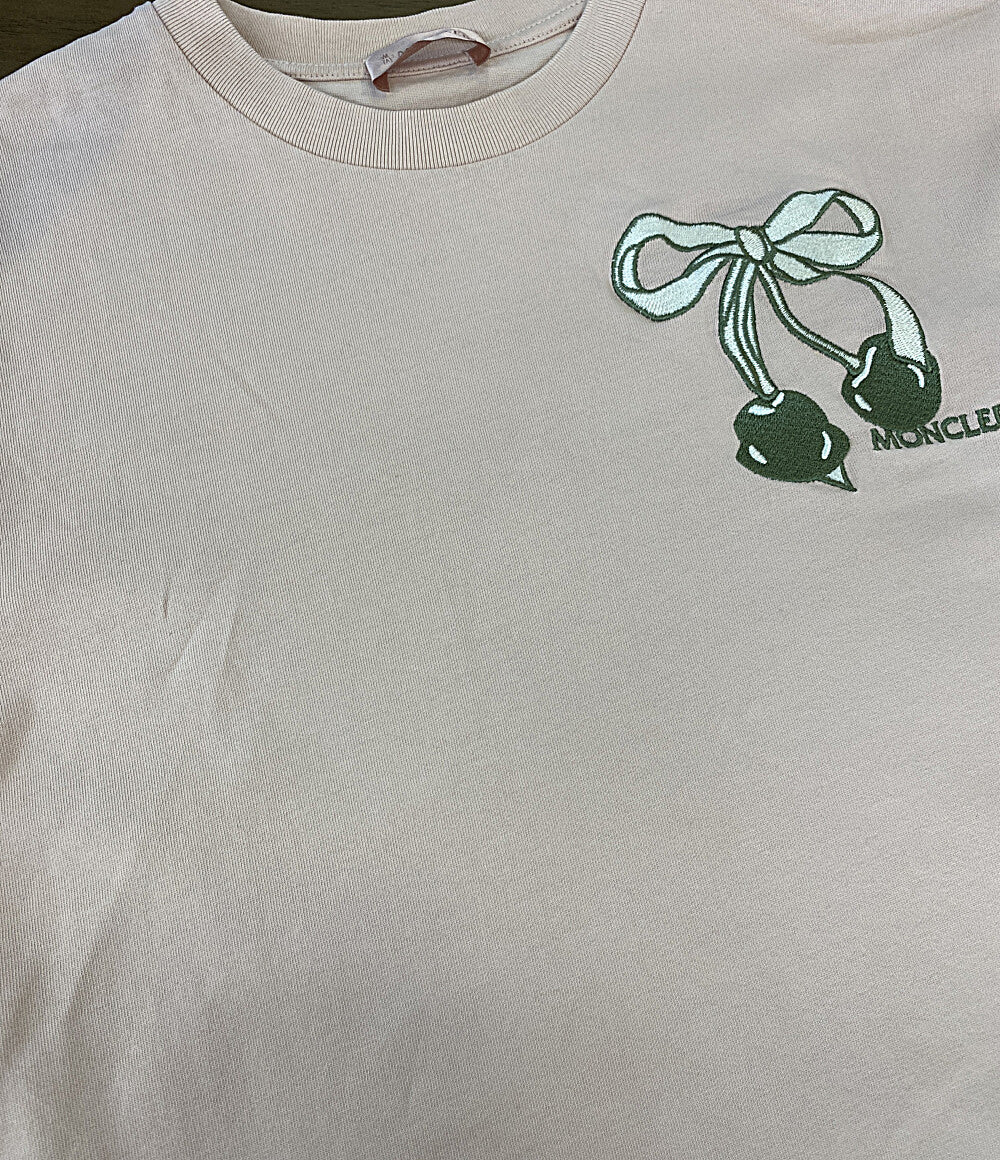 美品 MONCLER 半袖Ｔシャツ 2025 26 チェリー刺繍ロゴモチーフ レディース SIZE XS モンクレール