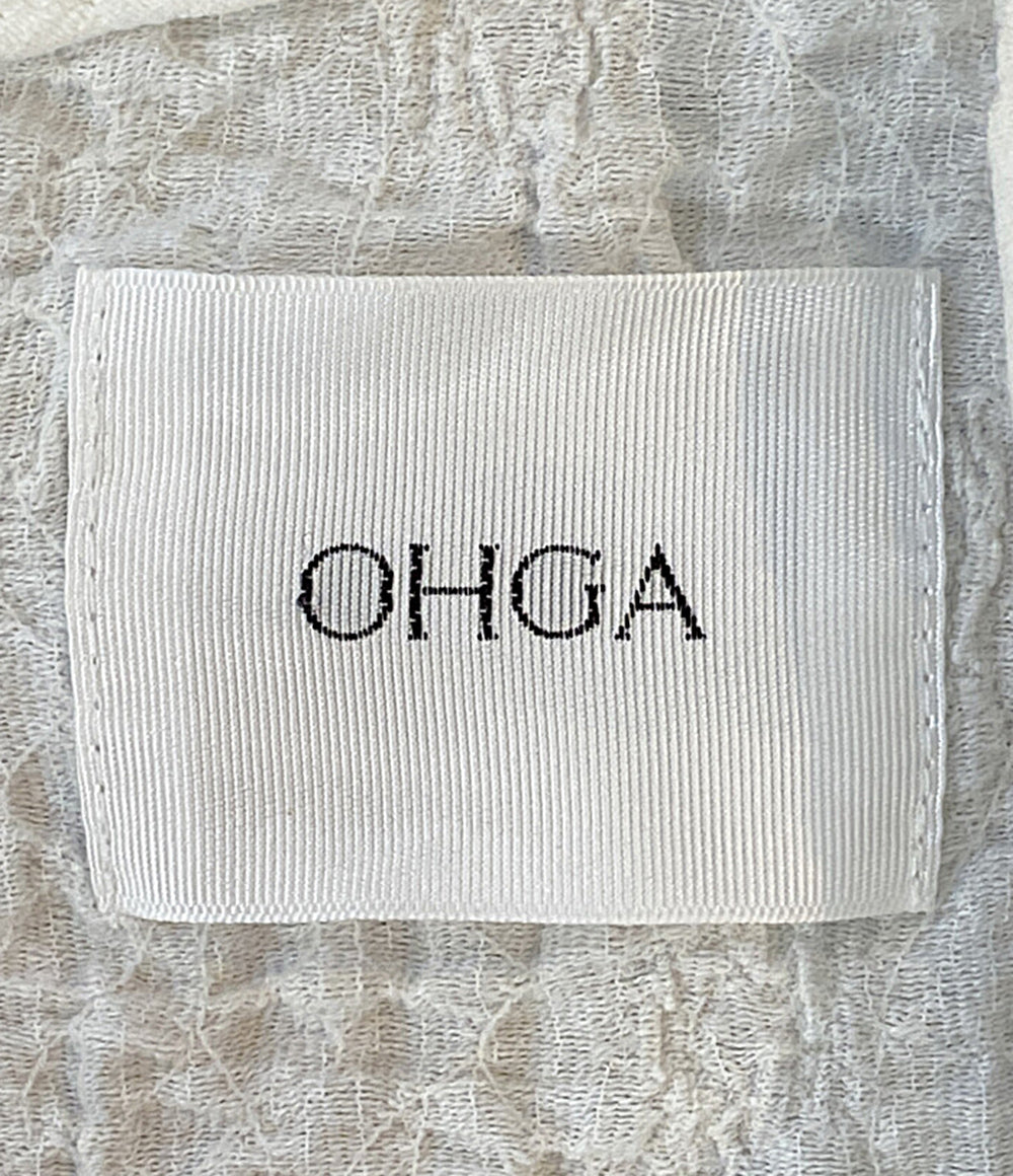 OHGA オオガ ブラウス ホワイト バルーンスリーブ ポコポコ OHGA-1055 レディース SIZE F