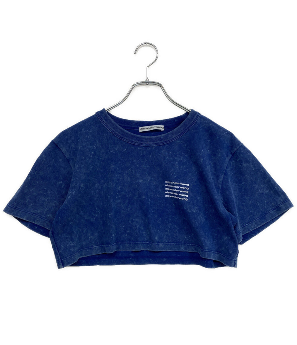ALEXANDER WANG 半袖Ｔシャツ ウォッシュ クロップド ブルー レディース SIZE XS アレキサンダーワン