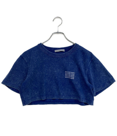 ALEXANDER WANG 半袖Ｔシャツ ウォッシュ クロップド ブルー レディース SIZE XS アレキサンダーワン