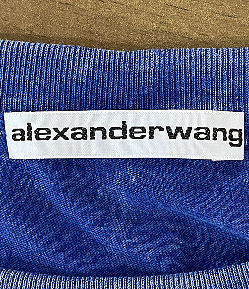 ALEXANDER WANG 半袖Ｔシャツ ウォッシュ クロップド ブルー レディース SIZE XS アレキサンダーワン