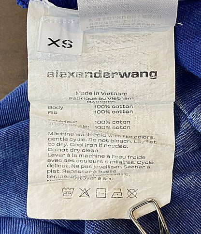 ALEXANDER WANG 半袖Ｔシャツ ウォッシュ クロップド ブルー レディース SIZE XS アレキサンダーワン