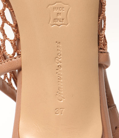 Gianvito Rossi パンプス ピンクベージュ バックストラップ レディース SIZE 37 ジャンヴィトロッシ