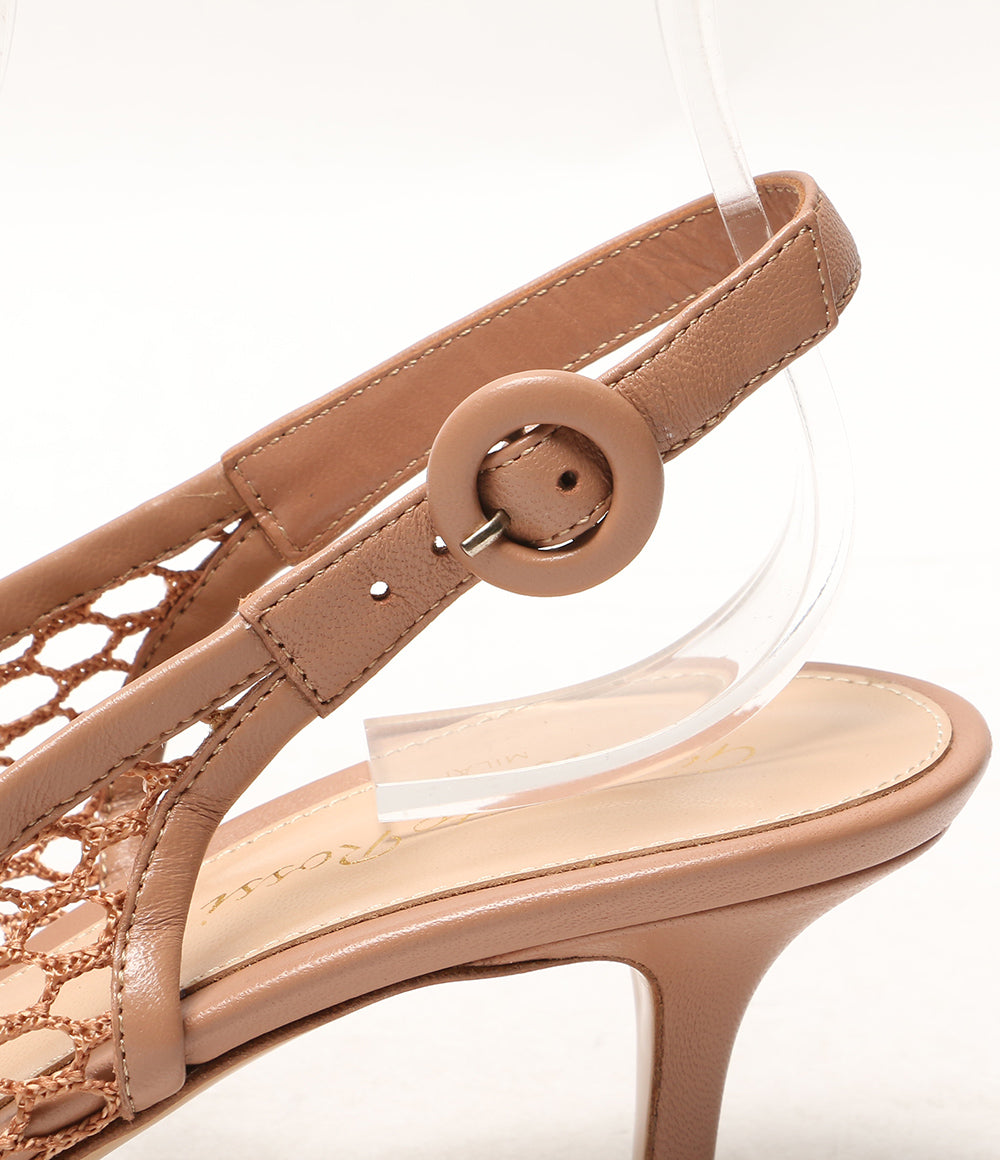 Gianvito Rossi パンプス ピンクベージュ バックストラップ レディース SIZE 37 ジャンヴィトロッシ