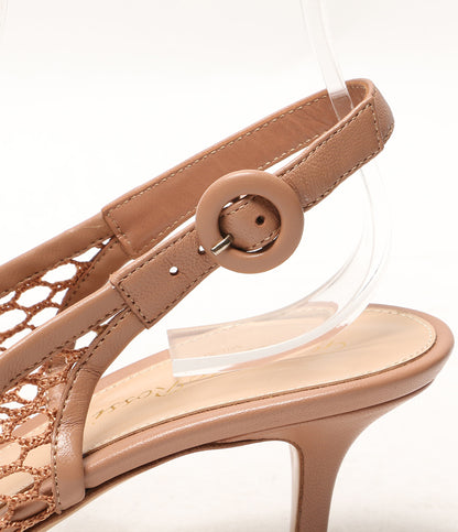 Gianvito Rossi パンプス ピンクベージュ バックストラップ レディース SIZE 37 ジャンヴィトロッシ