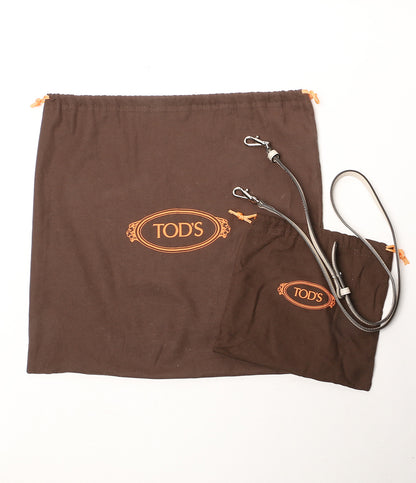 TOD'S ショルダーバッグ カゴバッグ レザー ホワイト レディース トッズ