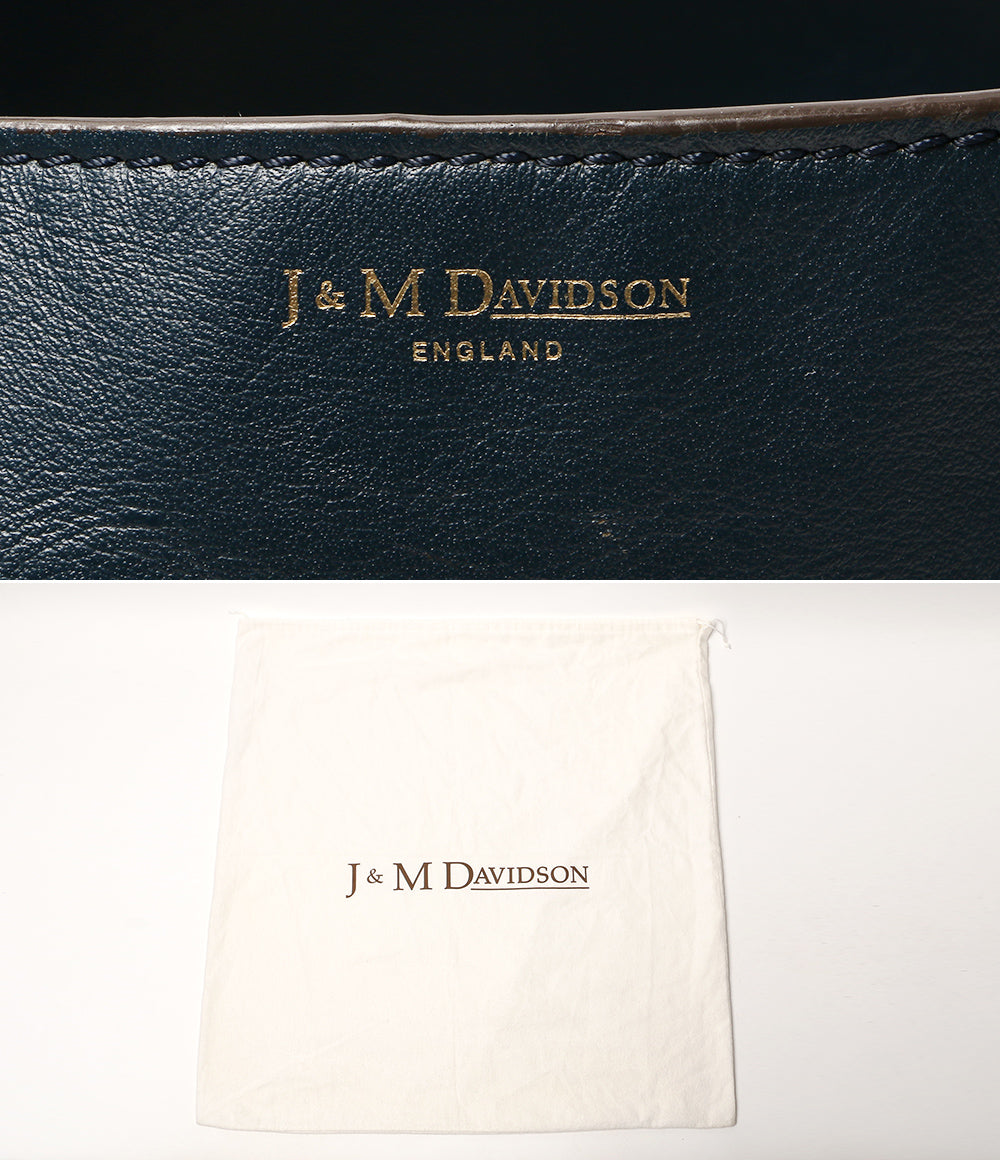 J&M DAVIDSON レザーハンドバッグ ネイビー レディース ジェイアンドエムデヴィッドソン