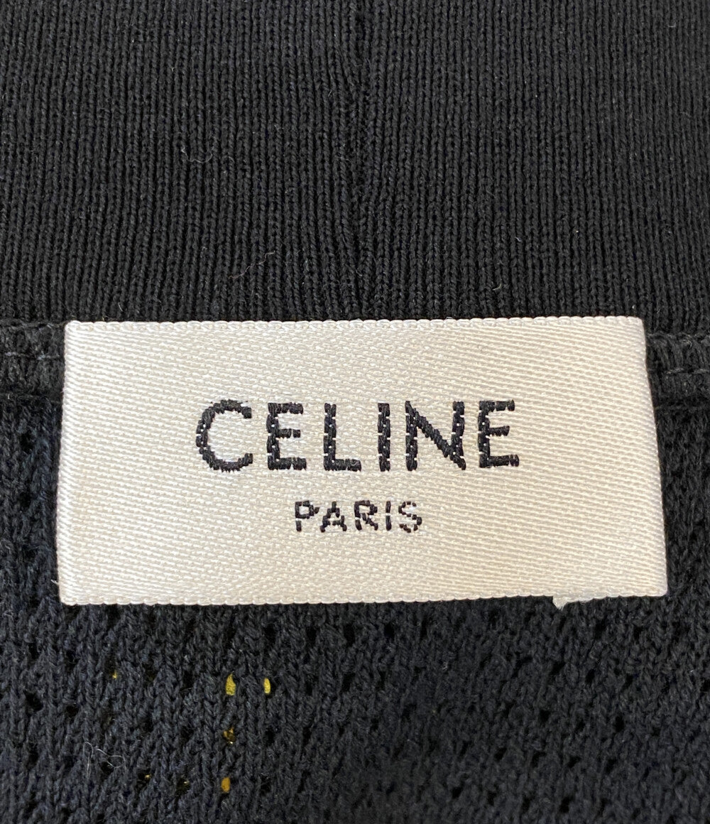 CELINE 半袖Tシャツ カットソー 2X26F818I 16 メッシュ スパンコール メンズ SIZE L セリーヌ