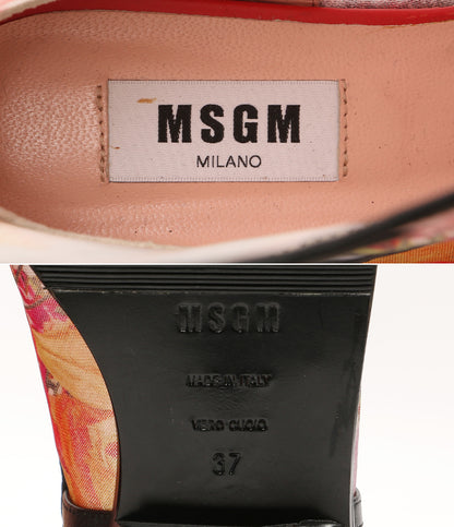 MSGM ブーツ レッド×フラワー レディース SIZE 37 エムエスジーエム