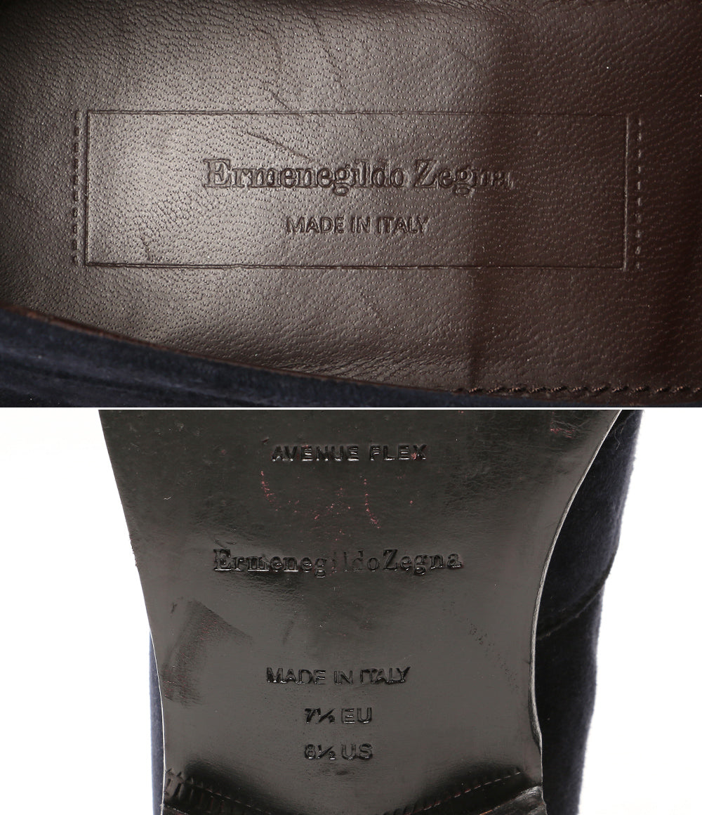 ERMENEGILDO ZEGNA ネイビーコインローファー メンズ SIZE EU7.5 エルメネジルド ゼニア