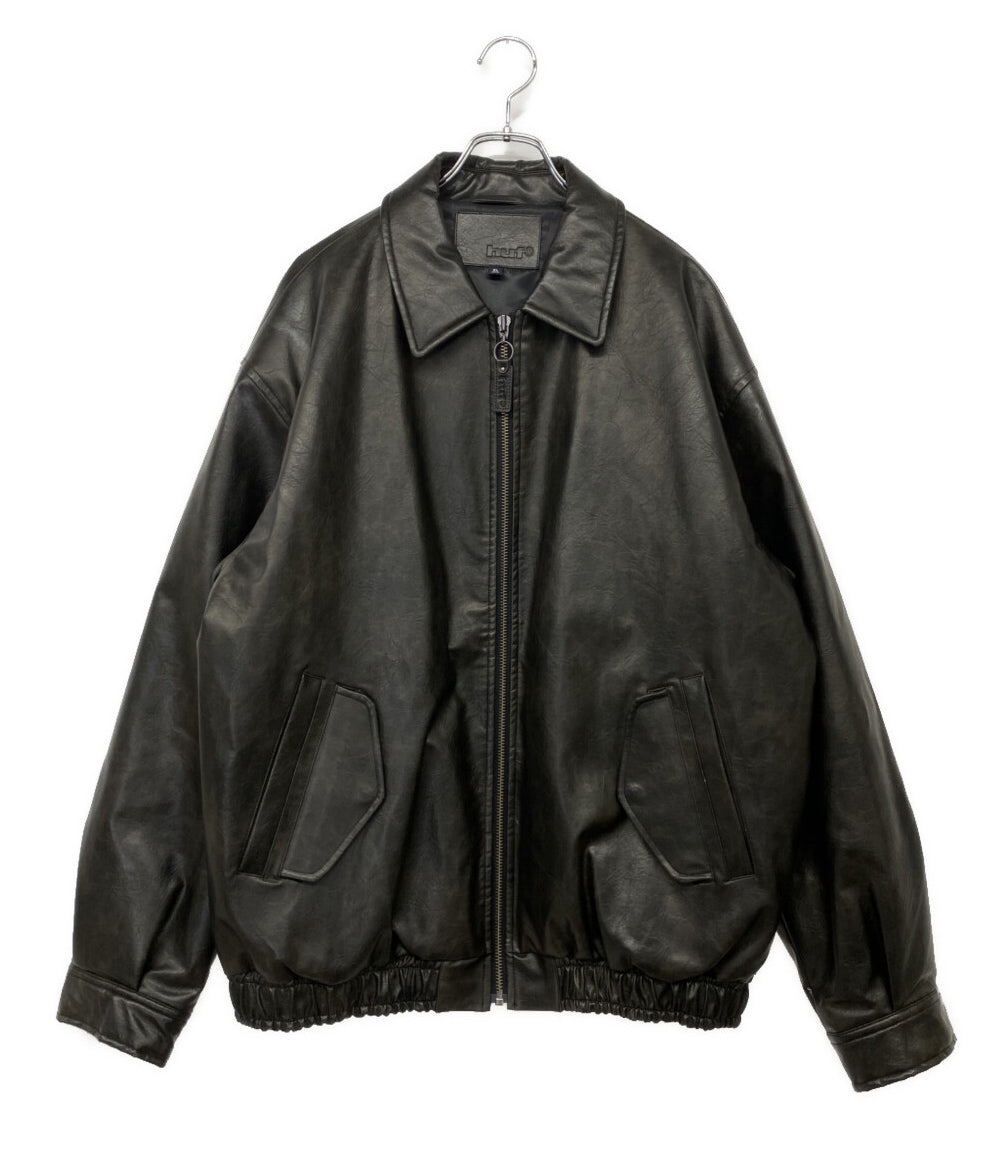 HUF ジャケット エコレザー ダークブラウン メンズ SIZE XL ハフ