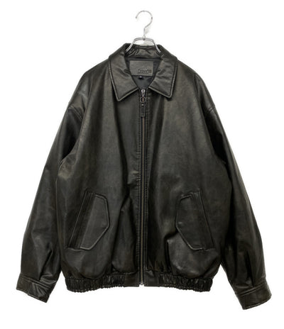 HUF ジャケット エコレザー ダークブラウン メンズ SIZE XL ハフ