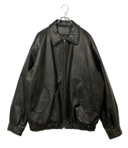 HUF ジャケット エコレザー ダークブラウン メンズ SIZE XL ハフ
