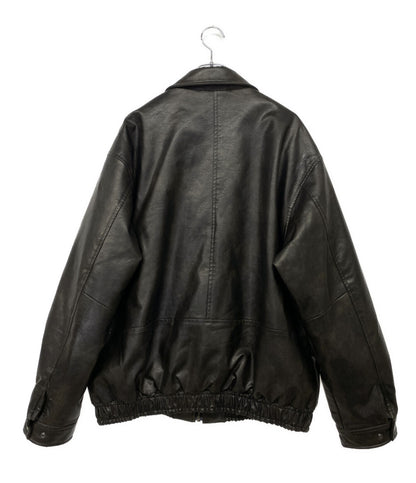 HUF ジャケット エコレザー ダークブラウン メンズ SIZE XL ハフ