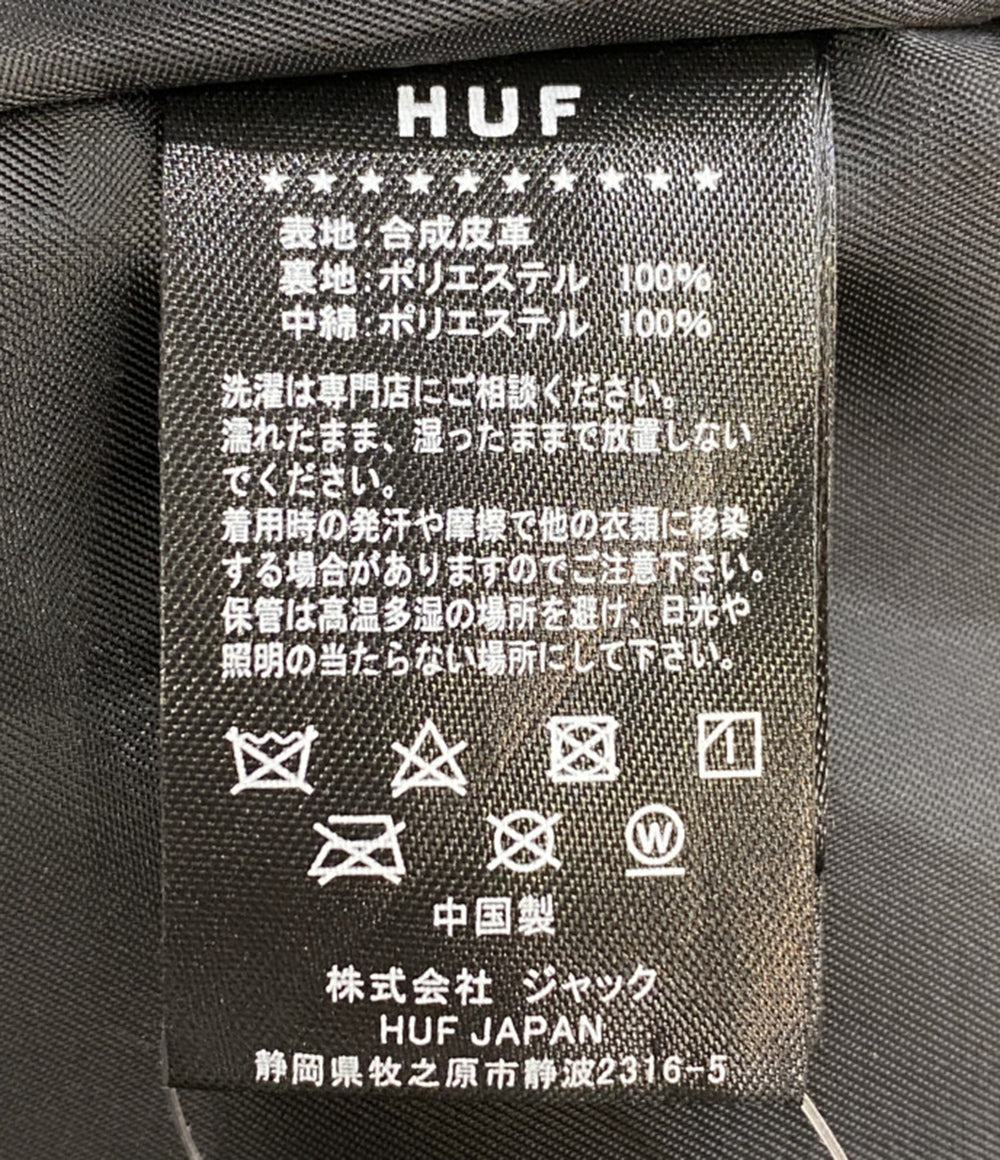 HUF ジャケット エコレザー ダークブラウン メンズ SIZE XL ハフ
