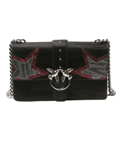 美品 PINKO ショルダーバッグ LOVE BAG ブラック スター レディース ピンコ