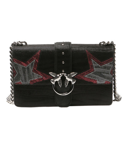 美品 PINKO ショルダーバッグ LOVE BAG ブラック スター レディース ピンコ