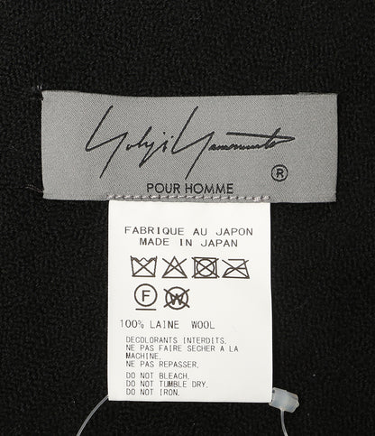 美品 YOHJI YAMAMOTO POUR HOMME ストール HL-L01-962 メンズ ヨウジヤマモトプールオム