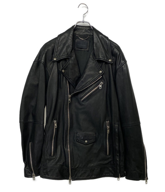 DIESEL BLACK GOLD シングルライダースジャケット 牛革 ブラック メンズ SIZE 48 ディーゼルブラックゴールド