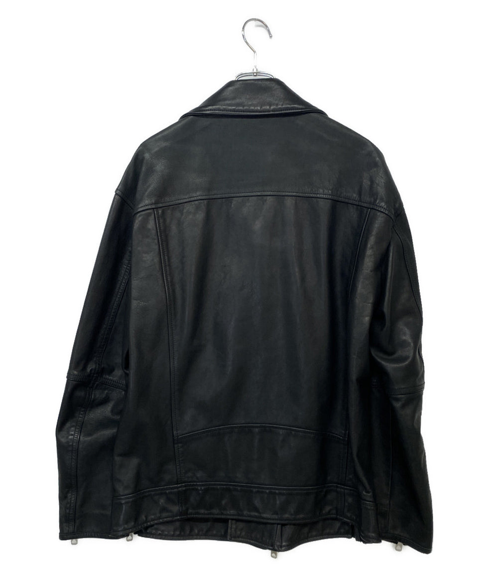 DIESEL BLACK GOLD シングルライダースジャケット 牛革 ブラック メンズ SIZE 48 ディーゼルブラックゴールド