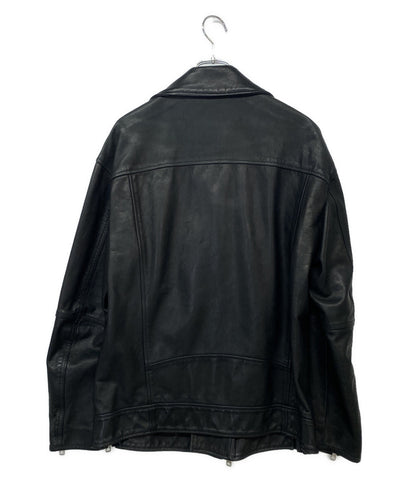 DIESEL BLACK GOLD シングルライダースジャケット 牛革 ブラック メンズ SIZE 48 ディーゼルブラックゴールド