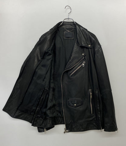 DIESEL BLACK GOLD シングルライダースジャケット 牛革 ブラック メンズ SIZE 48 ディーゼルブラックゴールド