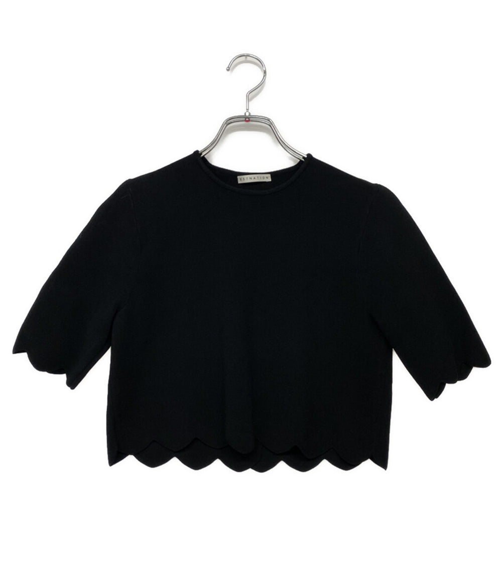 ESTNATION 41-109-12-040339 スカラクルーネックニット レディース SIZE F エストネーション