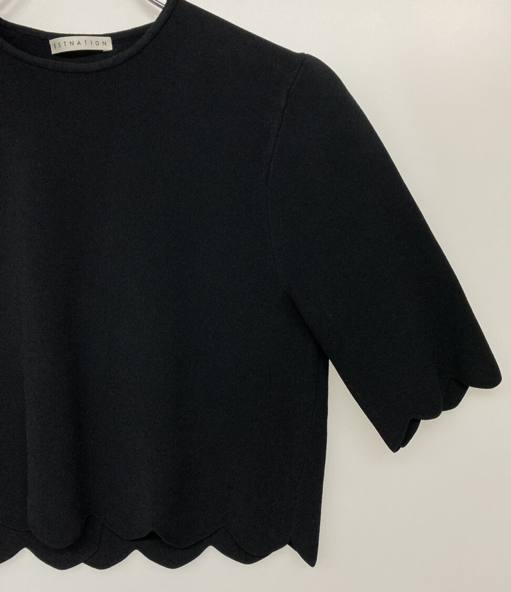 ESTNATION 41-109-12-040339 スカラクルーネックニット レディース SIZE F エストネーション