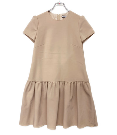 FOXEY NEWYORK 半袖ワンピース ベージュ レディース SIZE 38 フォクシーニューヨーク