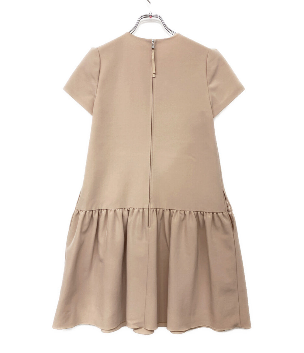 FOXEY NEWYORK 半袖ワンピース ベージュ レディース SIZE 38 フォクシーニューヨーク