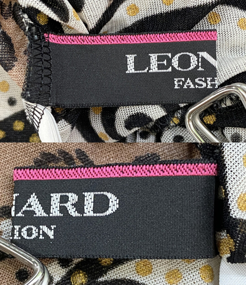 LEONARD 半袖ブラウス 総柄 レディース SIZE 38 レオナール