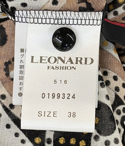 LEONARD 半袖ブラウス 総柄 レディース SIZE 38 レオナール