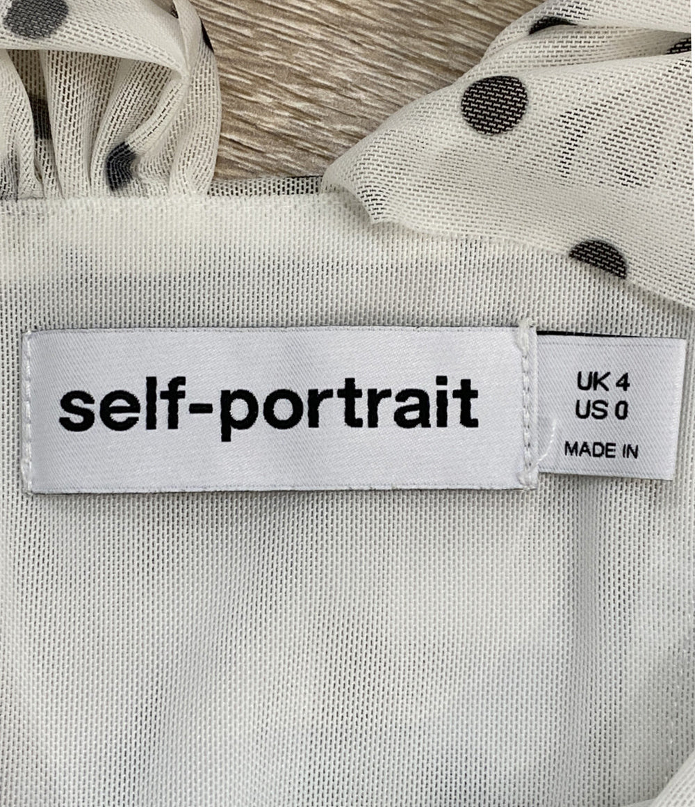 self-portrait ドレス PF23-014M-W レディース SIZE UK4 セルフ ポートレイト