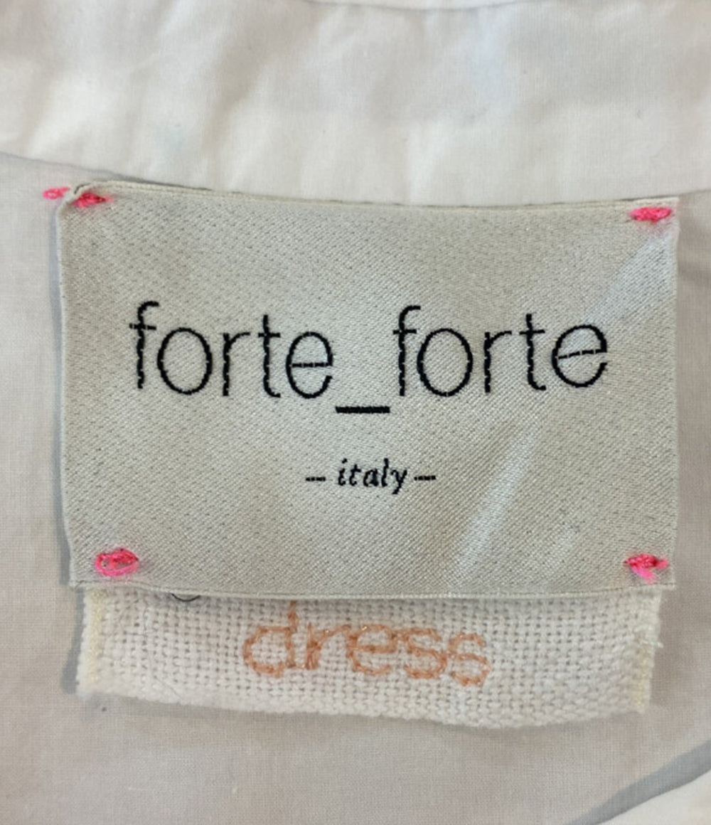 forte_forte フォルテ フォルテ 半袖シャツワンピース ホワイト レディース SIZE 1