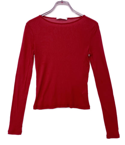 AMOMENTO 長袖Ｔシャツ 26SS レッド AM26SS03TSRD0 レディース SIZE - アモーメント