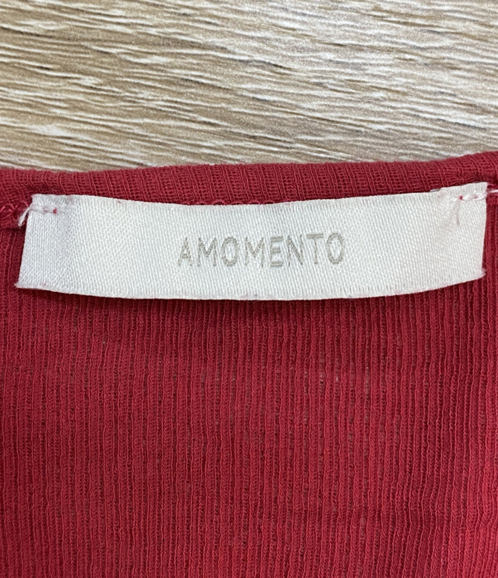 AMOMENTO 長袖Ｔシャツ 26SS レッド AM26SS03TSRD0 レディース SIZE - アモーメント