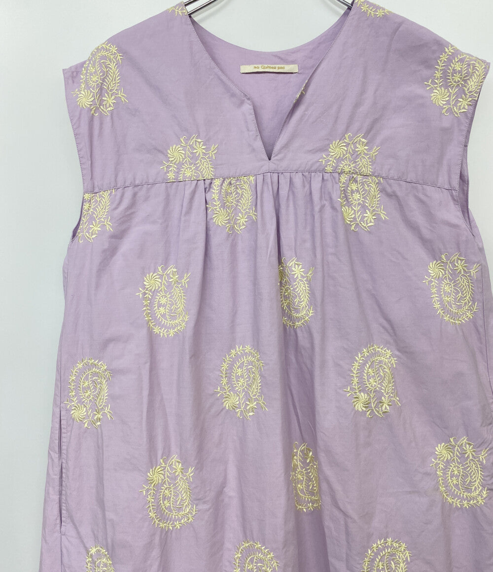 ne Quittez pas ノースリーブワンピース フラワーペイズリー 24ss レディース SIZE S ヌキテパ