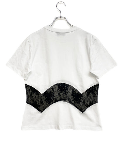NINA RICCI レースインサート半袖Tシャツ 5A-T0014-C0104 レディース SIZE L ニナリッチ