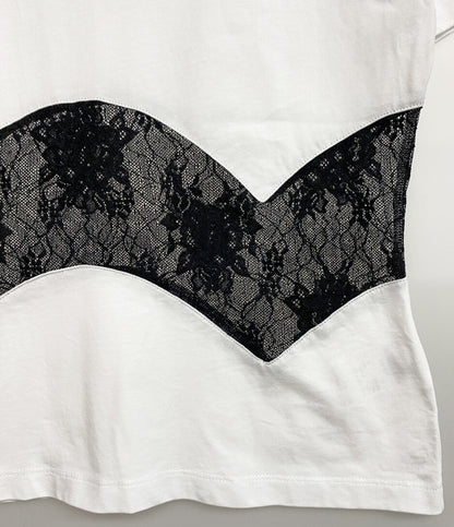 NINA RICCI レースインサート半袖Tシャツ 5A-T0014-C0104 レディース SIZE L ニナリッチ
