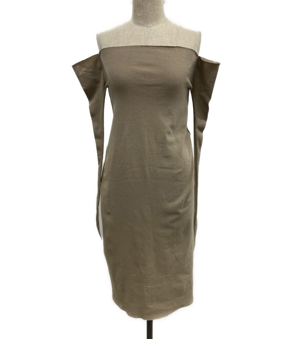 ISSEY MIYAKE A-POC ワンピース IM83KG921 ベージュ系 オフショルダー レディース SIZE 2 イッセイミヤケ エイポック インサイド