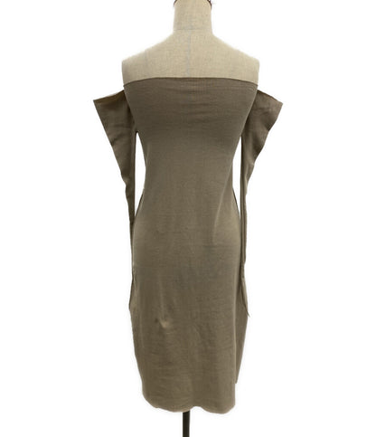 ISSEY MIYAKE A-POC ワンピース IM83KG921 ベージュ系 オフショルダー レディース SIZE 2 イッセイミヤケ エイポック インサイド